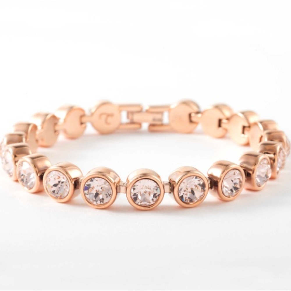 Swarovski Touchstone Crystal Rose Gold Silk Ice Bracelet